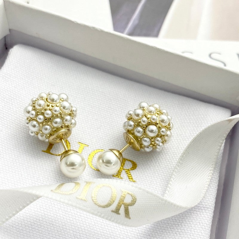 18K CD Pearl Gold Earrings