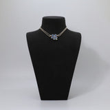 18K CC Blue Camellia Diamond Choker Necklace