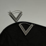 18K Vlogo Diamonds Earrings