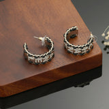 18K CC Strass Earrings