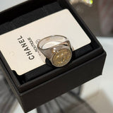 18K CC 25K Black Gold Heart Ring