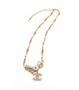 18K CC Flower Diamond Necklace