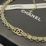 18K CC Pave Diamond Gold Necklace