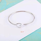 18K T Heart Key Wire Bracelet