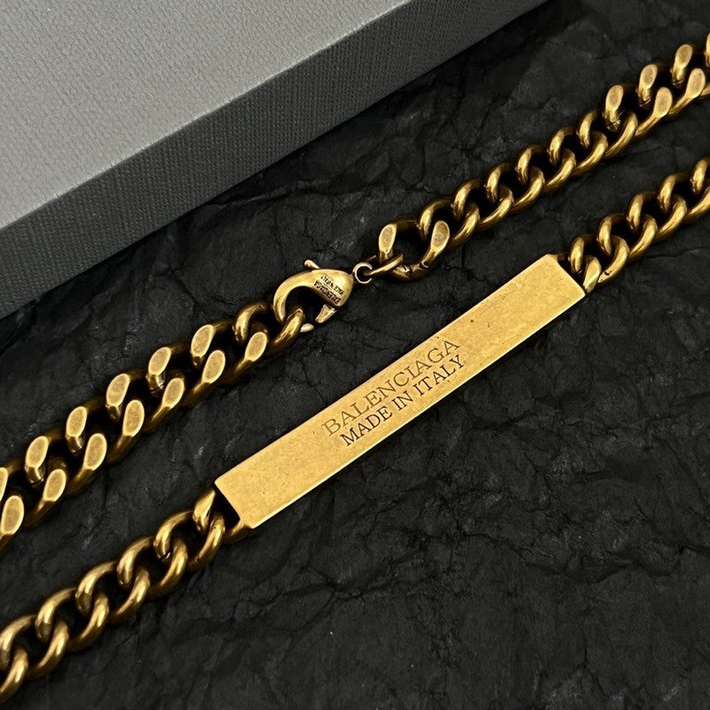 18K BB Vintage Chain Gold Necklace