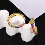18K Double G Color Crystal Earrings