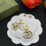 18K Double G Crystals Earrings