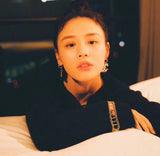 18K CC Pendant Leather Earrings