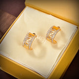 18K F OLock Earrings