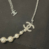 18K CC Pearl Chain Necklace