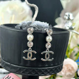 18K CC 25B Crystal Earrings