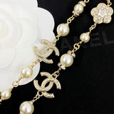 18K CC Long Diamond & Pearl Necklace