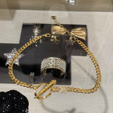 18K CC 25K Pen Choker Necklace