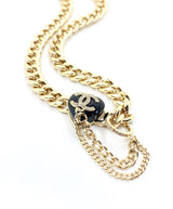 18K CC Black Choker Necklace
