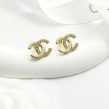 18K CC 25P Gold Earrings