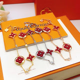 18K Louis Blossom Red Flower Bracelet