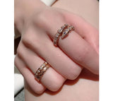 18K BV Serpenti Viper Pave Diamond Ring