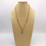 18K Double G Flower Crystals Necklace
