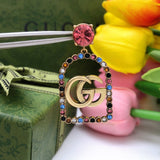 18K Double G Color Crystals Earrings