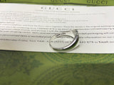 Double G Interlocking G Red Enamel Heart Ring