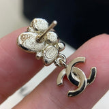 18K CC 25K Black & Pink Gold Earrings