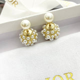 18K CD Pearl Gold Earrings