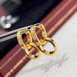 18K Love Pave Diamond Earrings