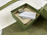 Double G Interlocking G Turquoise Enamel Ring