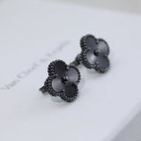 18K Vintage Alhambra Black Earrings