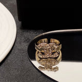 18K CC Crystals Ring