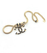 18K CC Leather Chain Necklace