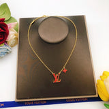 18K Louis Iconic Red Logo Necklace