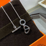18K Cache-coeur Amulette Pendant H Necklace