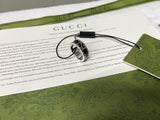 GG Interlocking G Black Enamel Ring