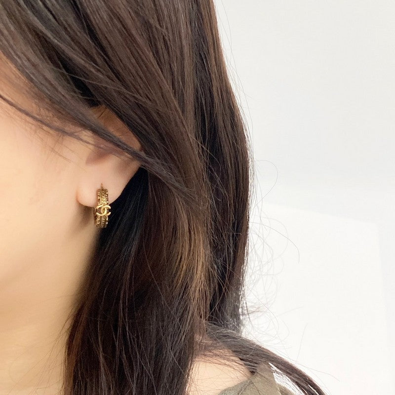 18K CC 24C Vintage Gold Earrings