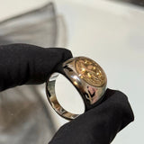 18K CC 25K Black Gold Heart Ring