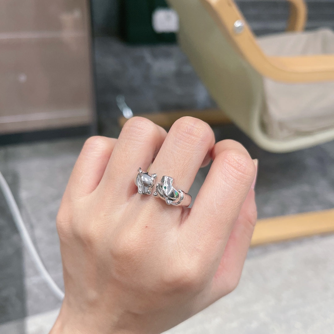 18K Panthere De Open Ring