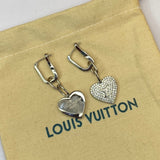 18k Louis Diamond Heart Earrings