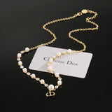 18K CD Pearl Chain Necklace