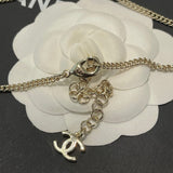 18K CC Gold Bow Tie Necklace