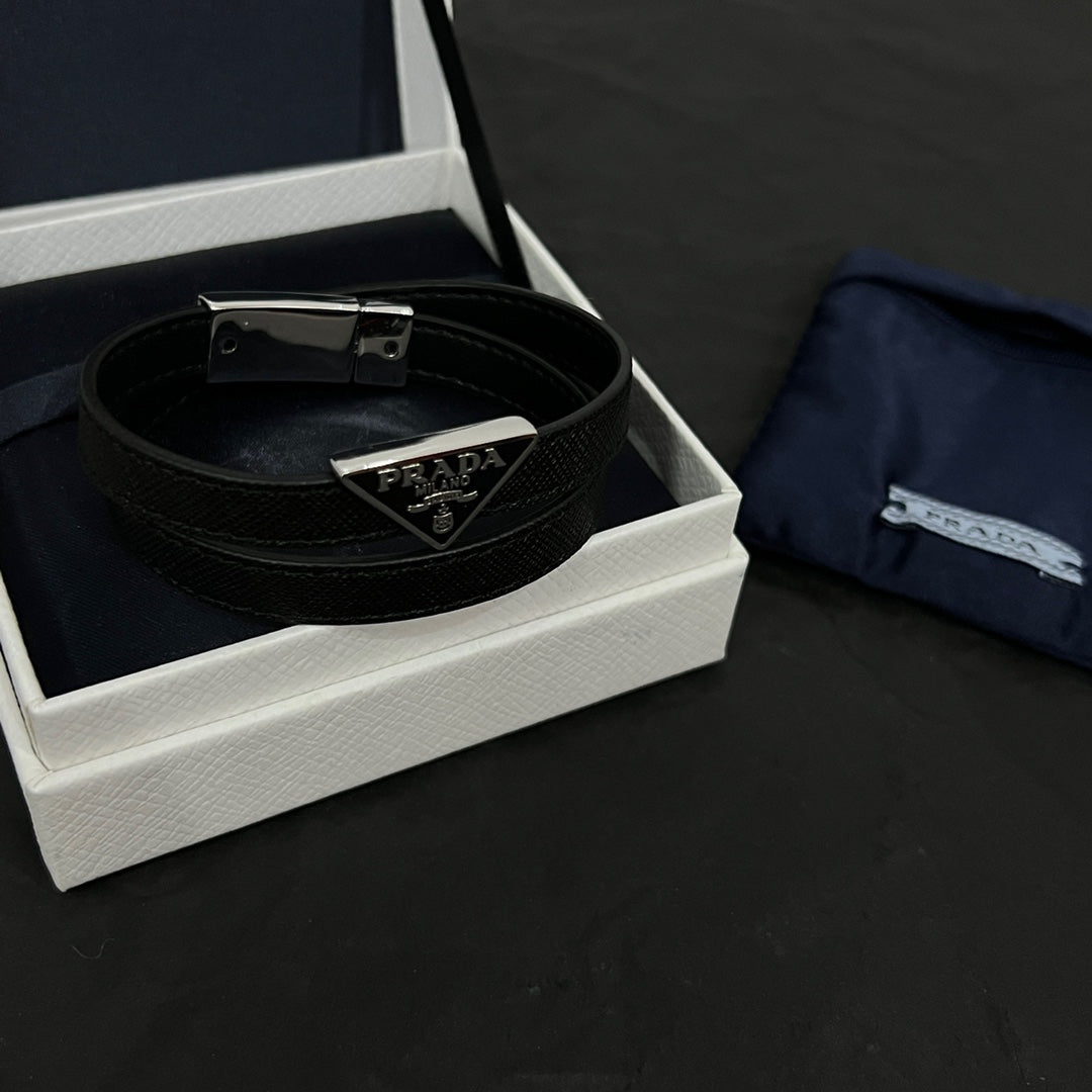 18K Pra Leather Bracelet