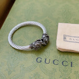 Double G Double Tiger Head Vintage Bracelet