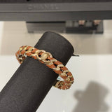 18K CC 26C Black Open Cuff Bracelet
