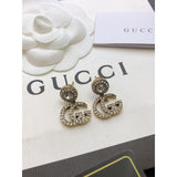 18K GG Crystal Pendant Earrings