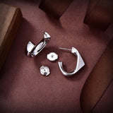 18K Pra Triangle Open Earrings