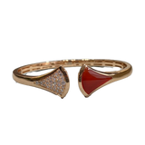 18K BV DIVAS' DREAM Carnelian Bangle Bracelet