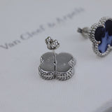 18K Vintage Alhambra Blue Earrings