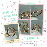 18K Echappee Diamond H Ring