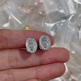 18K Mini Farandole Diamond H Earrings