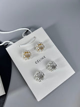 18K Triomphe Two-Rows Pearl Earrings